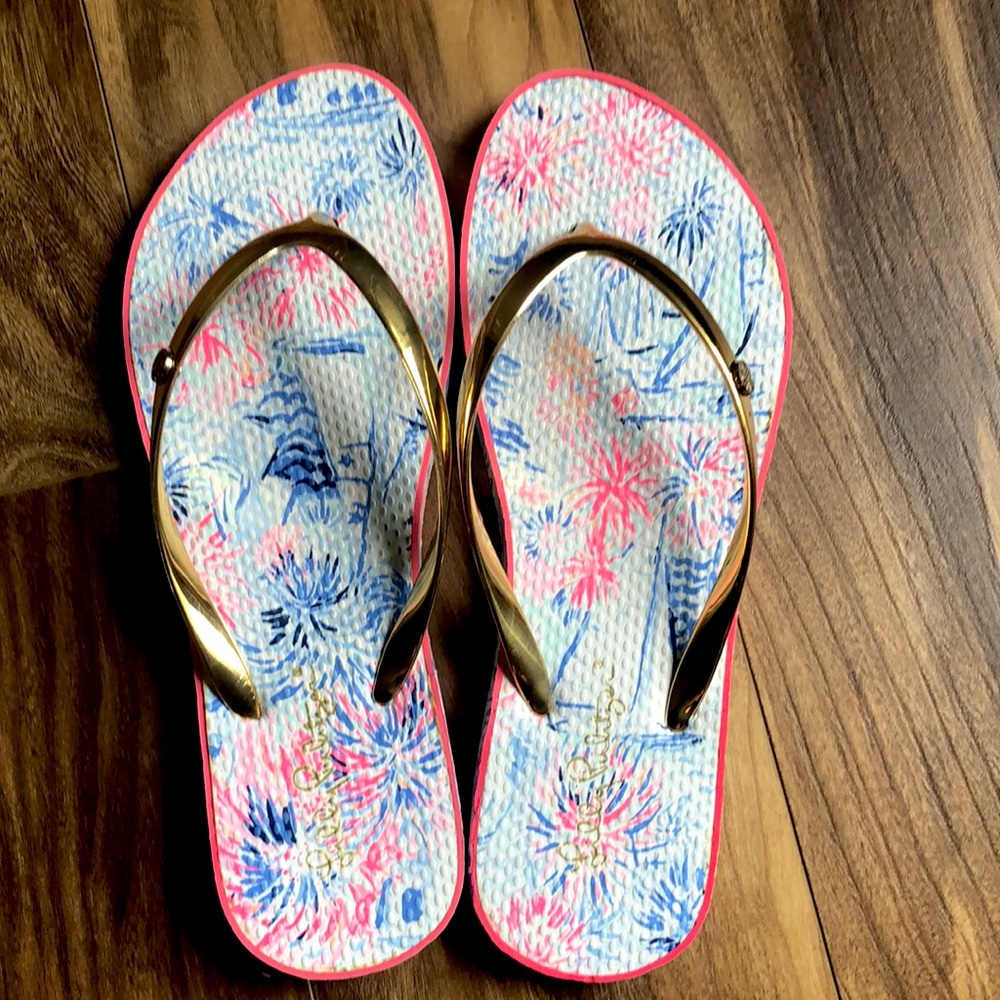 LILLY PULITZER- SANDALS-  FLIP FLOPS, size 10